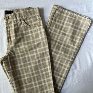 ASOS Beige and White Checkered Trousers